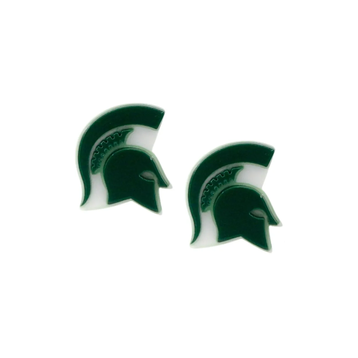 michigan_state_green_logo_0-1.webp Michigan State Green Logo Stud Earrings-Brianna Cannon Clearance