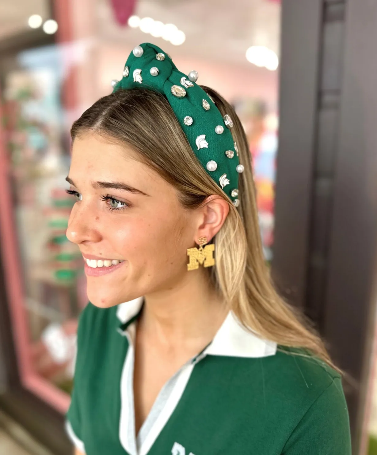 michigan_state_green_logo_1.webp Michigan State Green Logo Headband-Brianna Cannon New