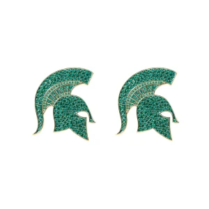 Michigan State Pavé Logo Studs-Brianna Cannon Hot