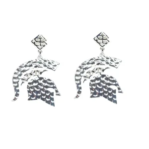 Michigan State Silver Logo Earring with BC Logo-Brianna Cannon Clearance