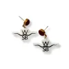 Mini White and Black WSB Earrings-Brianna Cannon Fashion
