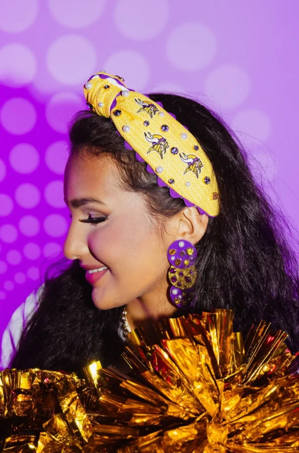 Minnesota Vikings Adult Cross Stitch Headband-Brianna Cannon Clearance