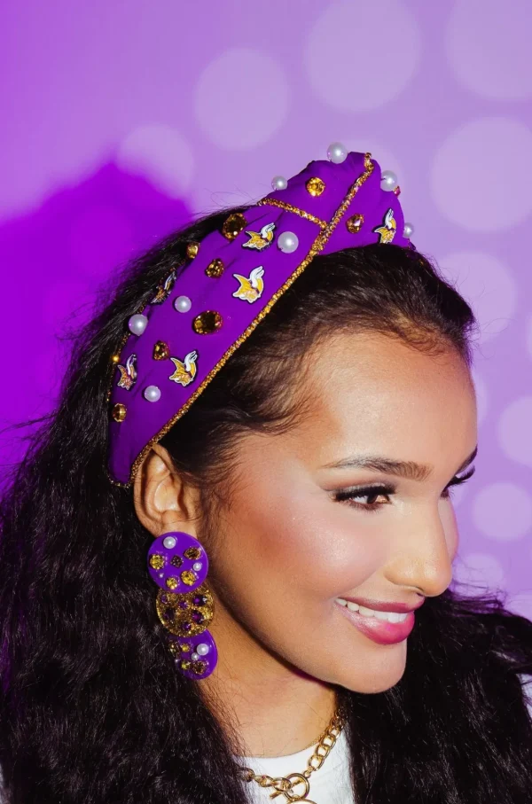 Minnesota Vikings Purple Logo Headband-Brianna Cannon New