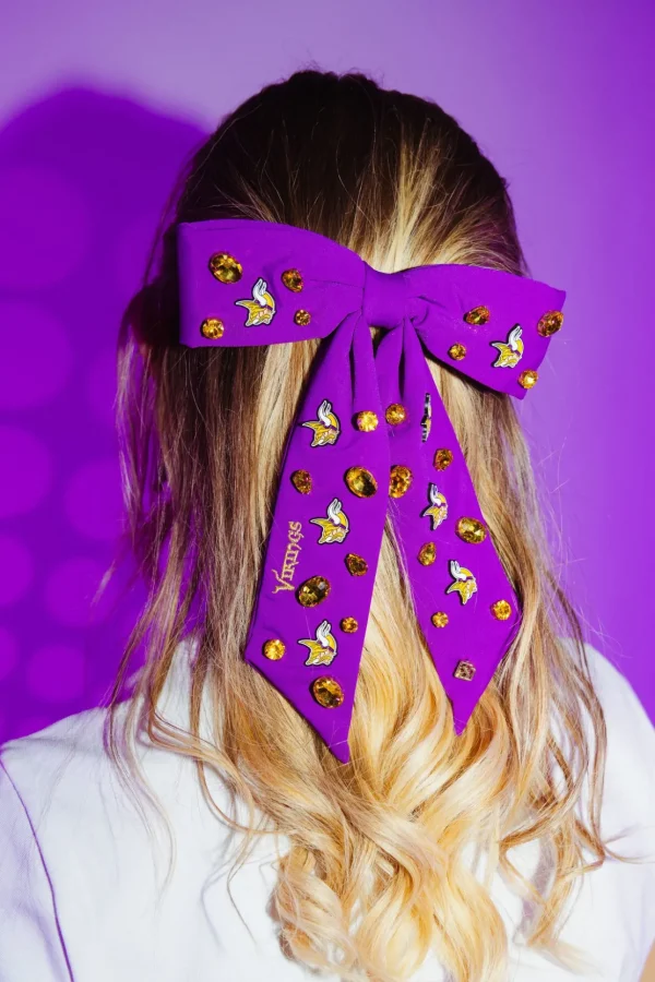 Minnesota Vikings Purple Bow Barrette-Brianna Cannon Discount