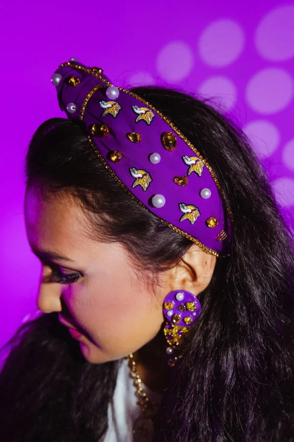 Minnesota Vikings Purple Logo Headband-Brianna Cannon New