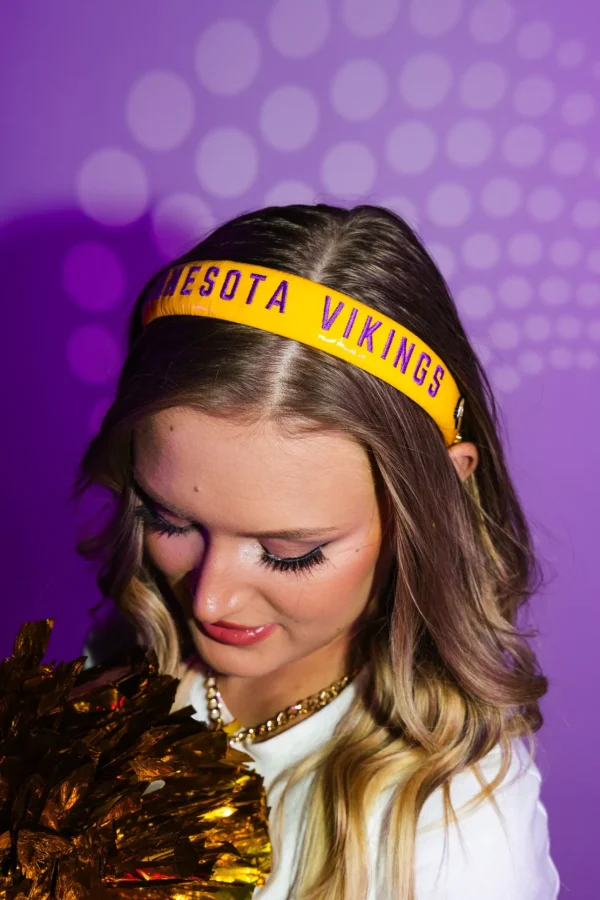 Minnesota Vikings Thin Embroidered Headband-Brianna Cannon Sale