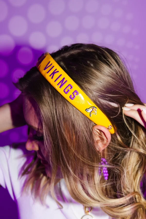 Minnesota Vikings Thin Embroidered Headband-Brianna Cannon Sale