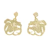 Mississippi State Gold Logo Earring with BC Logo-Brianna Cannon Hot