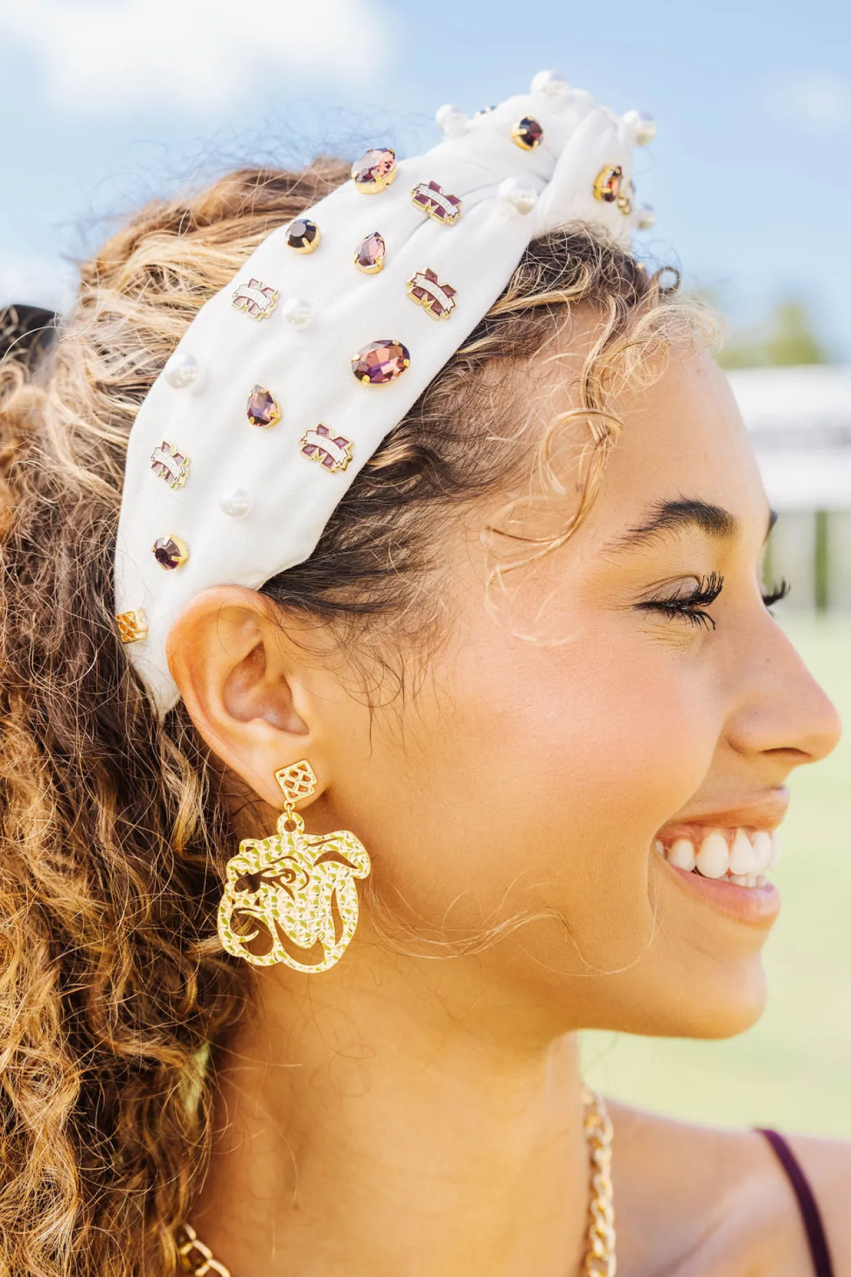 mississippi_state_gold_lo_3.webp Mississippi State Gold Logo Earring with BC Logo-Brianna Cannon Hot