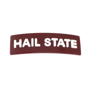 Mississippi State Maroon HAIL STATE Rectangle Barrette Clip-Brianna Cannon Outlet