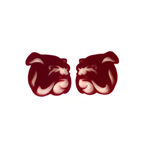 Mississippi State Maroon Bulldog Logo Studs-Brianna Cannon Fashion