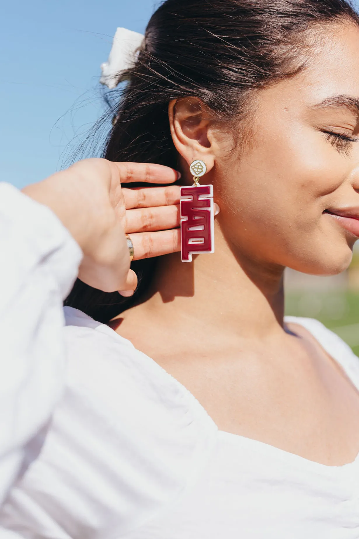 mississippi_state_maroon__2-4.webp Mississippi State Maroon HAIL STATE Earrings-Brianna Cannon Clearance