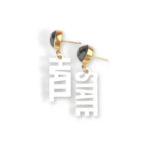 Mississippi State Mini White HAIL STATE Earrings-Brianna Cannon Discount
