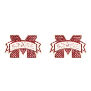 Mississippi State Pavé Logo Studs-Brianna Cannon New