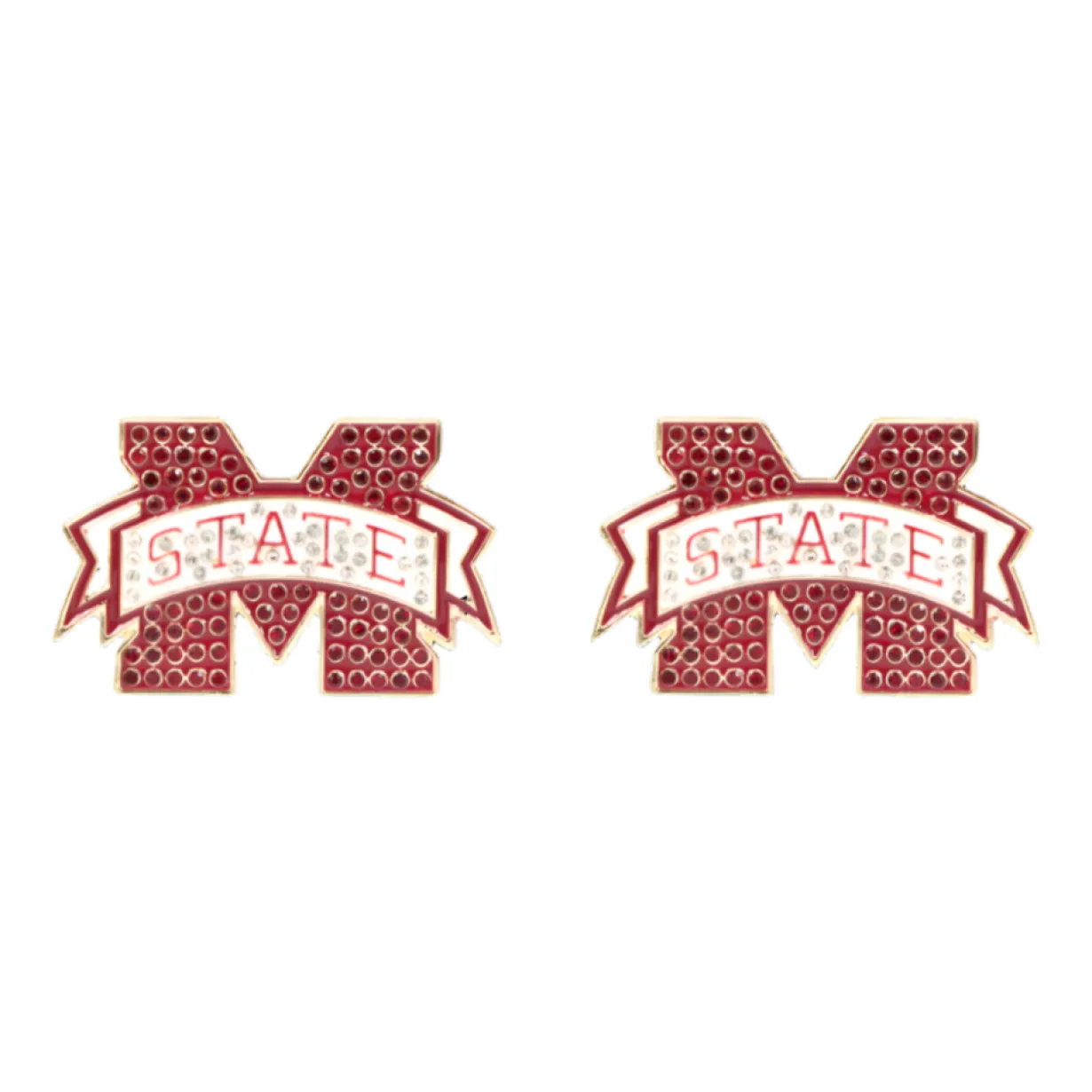 mississippi_state_pav_log_0.webp Mississippi State Pavé Logo Studs-Brianna Cannon New