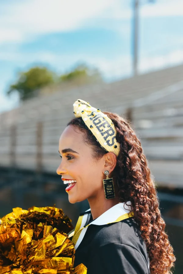 Missouri Black MIZZOU Earrings-Brianna Cannon New