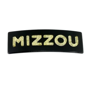 Missouri Black MIZZOU Rectangle Barrette Clip-Brianna Cannon Clearance