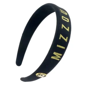 Missouri Black Thin Embroidered Headband-Brianna Cannon Sale