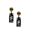 Missouri Mini Black MIZZOU Earrings-Brianna Cannon Outlet