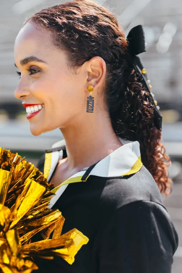 Missouri Mini Black MIZZOU Earrings-Brianna Cannon Outlet