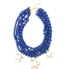 Multi Strand Blue Necklace with Stars-Brianna Cannon New