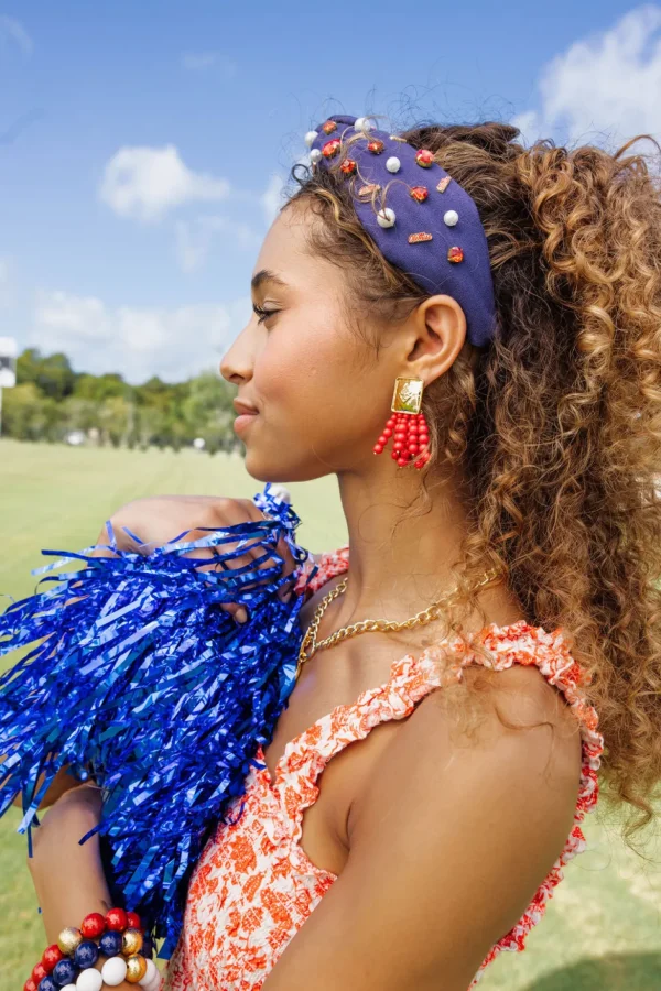 Navy Beaded Brianna Bracelet-Brianna Cannon Hot