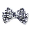 Navy, Gold & White Tweed Bow Hair Clip-Brianna Cannon Clearance