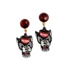 NC State Mini Wolf Logo Earrings-Brianna Cannon New