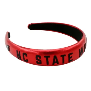 NC State Red Thin Embroidered Headband-Brianna Cannon Outlet