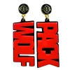 NC State Red WOLF PACK Earrings-Brianna Cannon Best