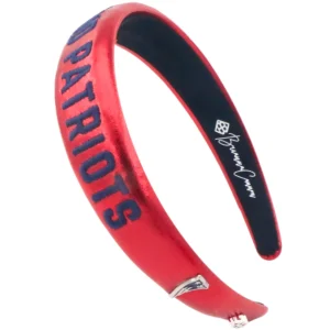 New England Patriots Thin Embroidered Headband-Brianna Cannon New