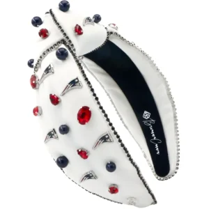 New England Patriots White Logo Headband-Brianna Cannon Outlet