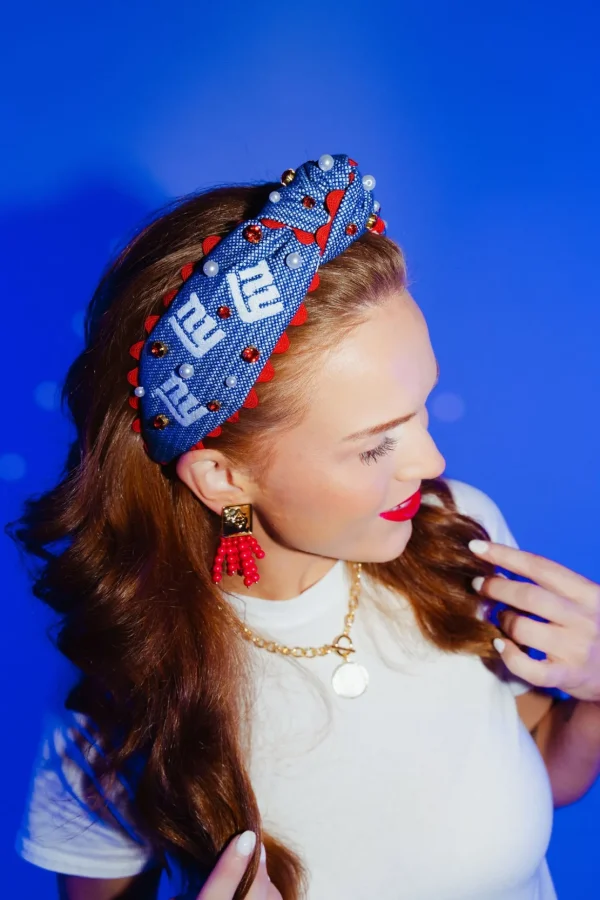 New York Giants Adult Cross Stitch Headband-Brianna Cannon Sale