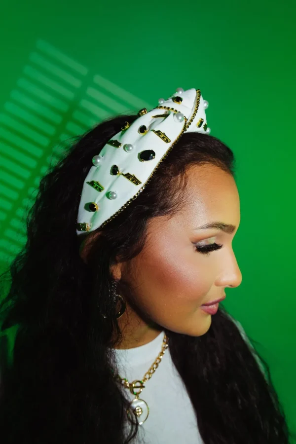 New York Jets White Logo Headband-Brianna Cannon Hot