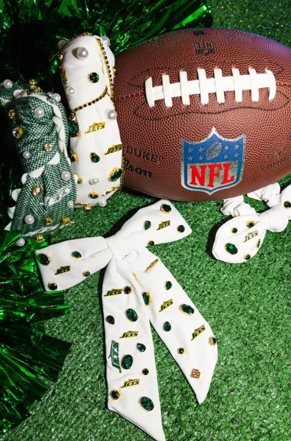 New York Jets White Logo Headband-Brianna Cannon Hot