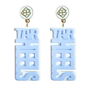 North Carolina Blue TAR HEELS Earrings-Brianna Cannon Hot