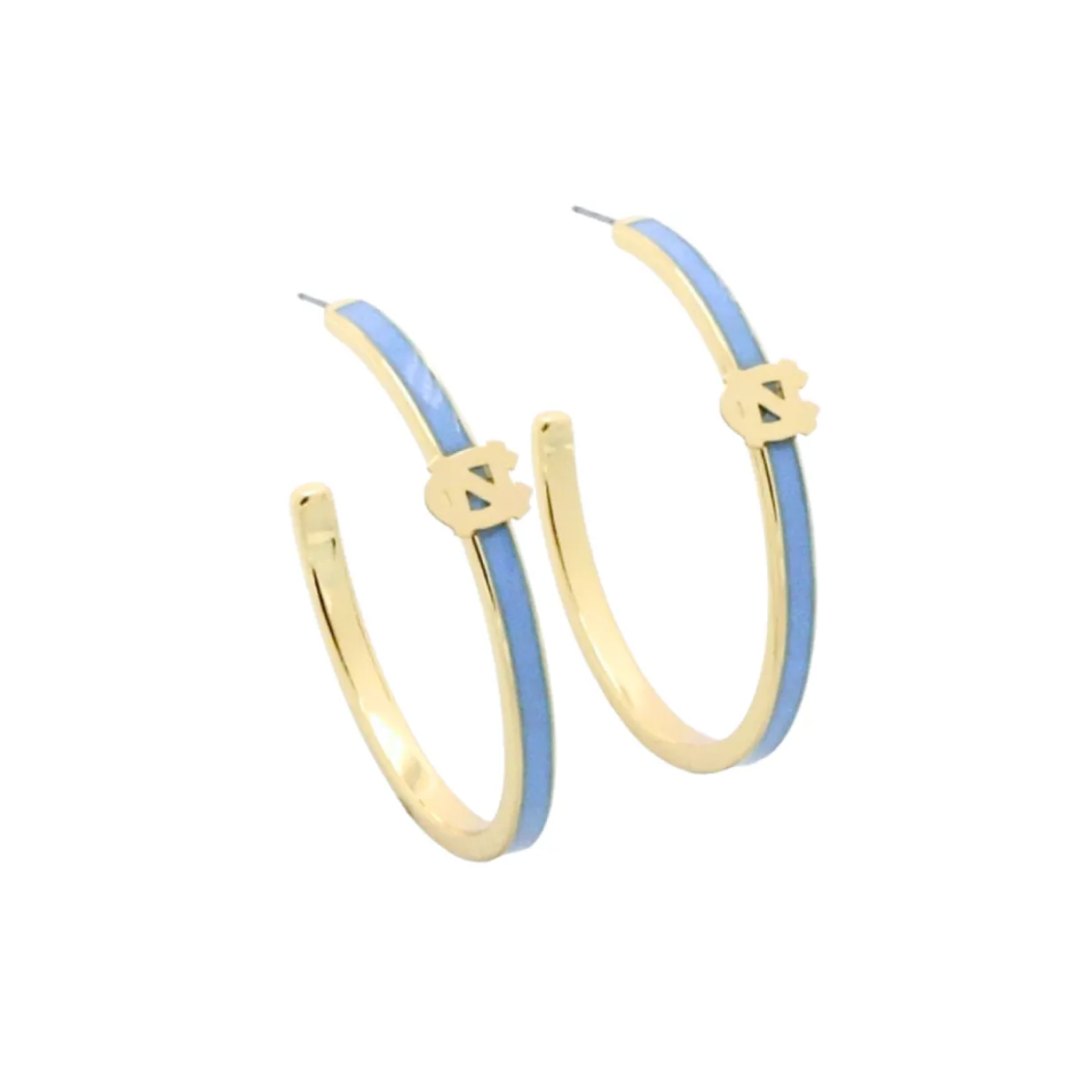 north_carolina_logo_hoop__0.webp North Carolina Logo Hoop Earrings-Brianna Cannon New