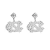 North Carolina Silver Logo Earring with BC Logo-Brianna Cannon Outlet