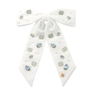 North Carolina White Bow Barrette-Brianna Cannon Best