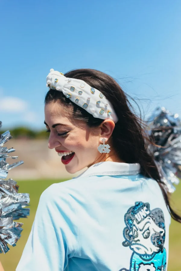 North Carolina White Logo Headband-Brianna Cannon Outlet