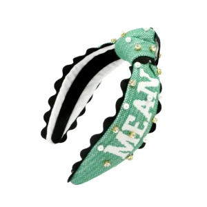 North Texas Child Size MEAN GREEN Cross Stitch Headband-Brianna Cannon Best