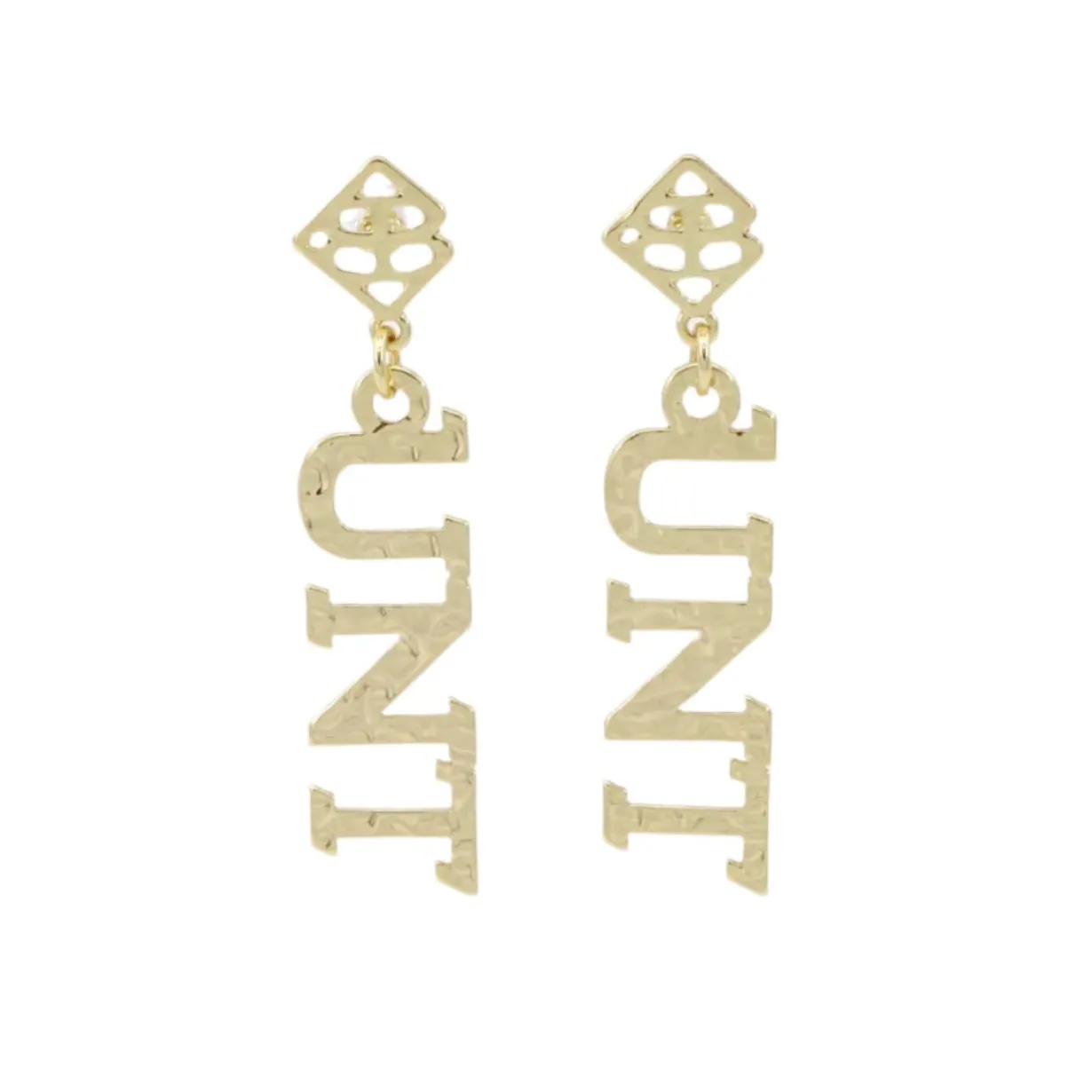 north_texas_gold_logo_ear_0.webp North Texas Gold Logo Earring with BC Logo-Brianna Cannon Outlet