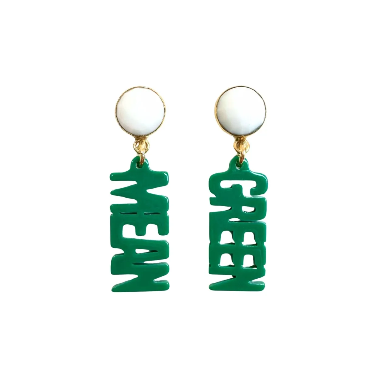 north_texas_mini_green_me_0.webp North Texas Mini Green MEAN GREEN Earrings-Brianna Cannon Best