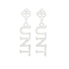 North Texas Silver Logo Earring with BC Logo-Brianna Cannon Outlet