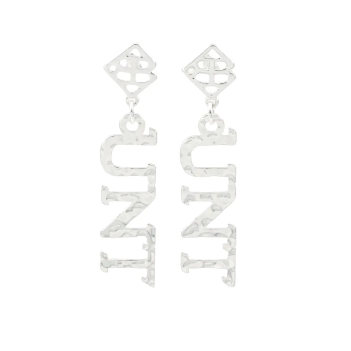 north_texas_silver_logo_e_0.webp North Texas Silver Logo Earring with BC Logo-Brianna Cannon Outlet