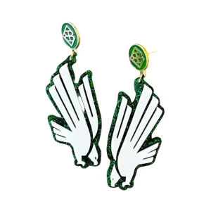 North Texas White Eagle Earrings-Brianna Cannon Discount