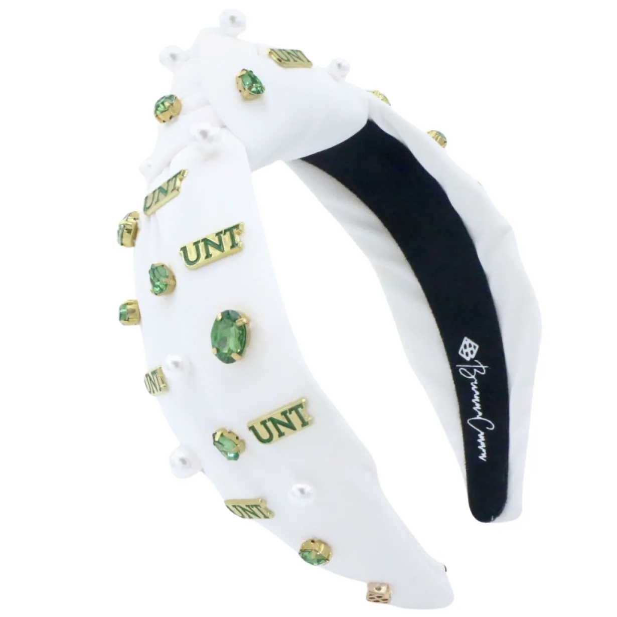 north_texas_white_logo_ch_0.webp North Texas White Logo Charm Headband-Brianna Cannon Best