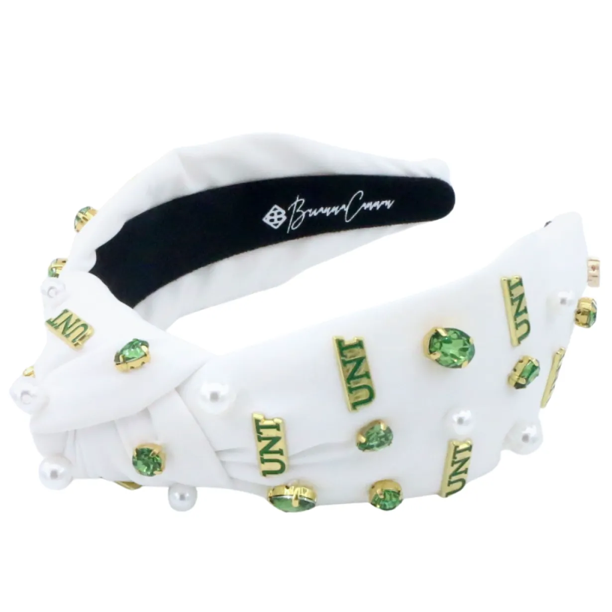 north_texas_white_logo_ch_1.webp North Texas White Logo Charm Headband-Brianna Cannon Best