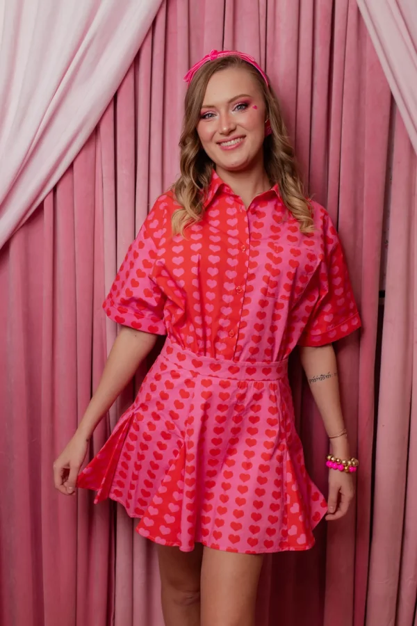 Oh My Hearts Button-Down Shirt-Brianna Cannon Online