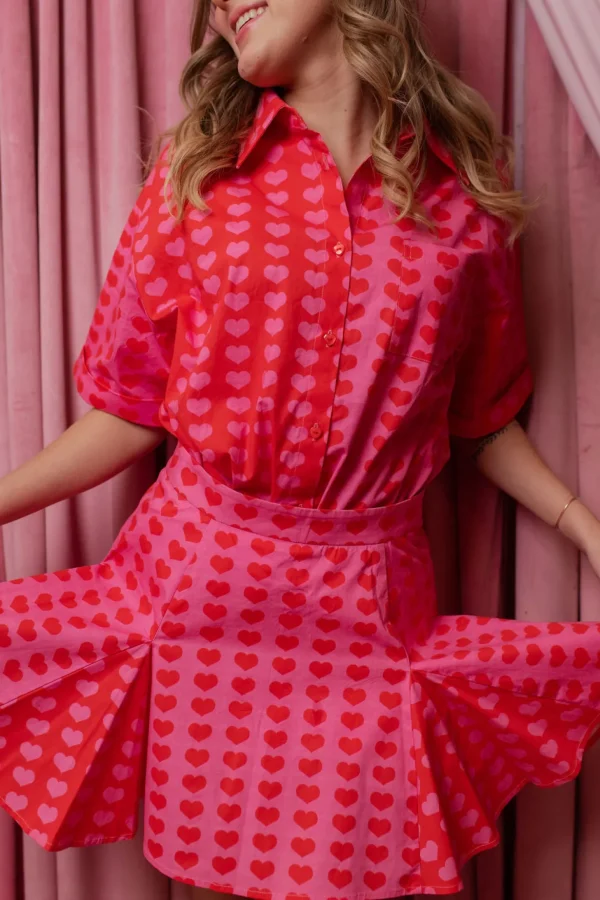 Oh My Hearts Button-Down Shirt-Brianna Cannon Online